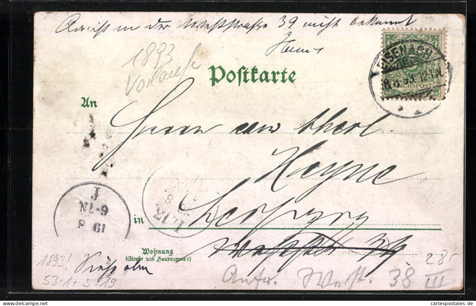 Vorläufer-Lithographie Wartburg B. Eisenach, 1893, Ortsansicht Mit Dem Wartburg-Restaurant  - Autres & Non Classés