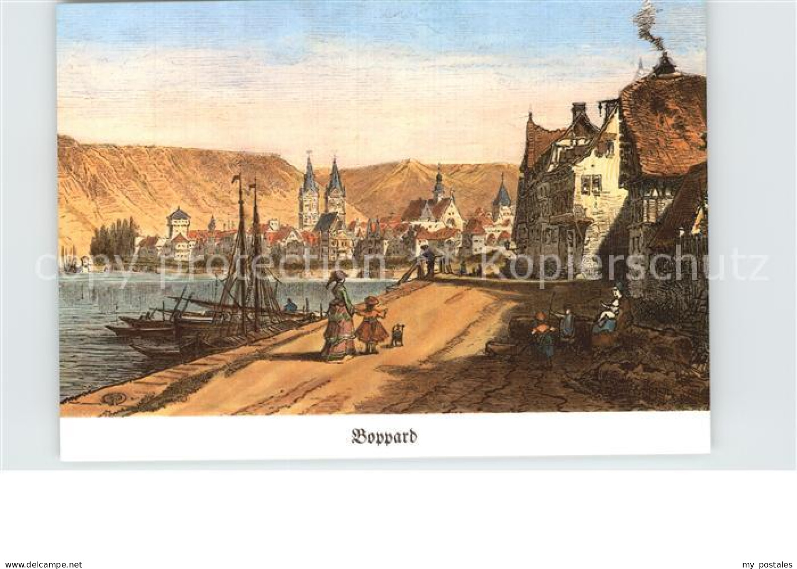 72613383 Boppard Rhein Zeichnung Boppard - Boppard