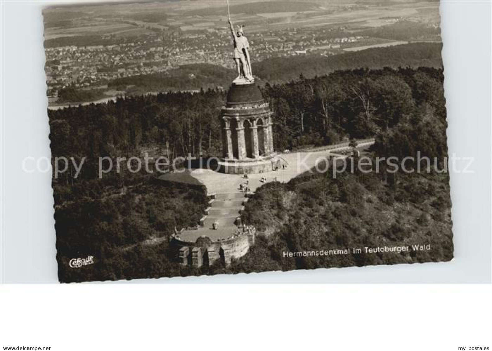 72613350 Hermannsdenkmal Fliegeraufnahme Hermannsdenkmal - Detmold