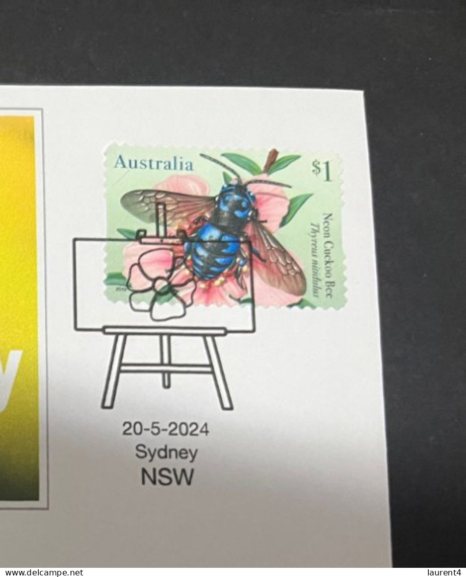17-5-2024 (5 Z 23)  20th Of May Is " World Bee Day " (with Australian Bee Stamp) - Honeybees