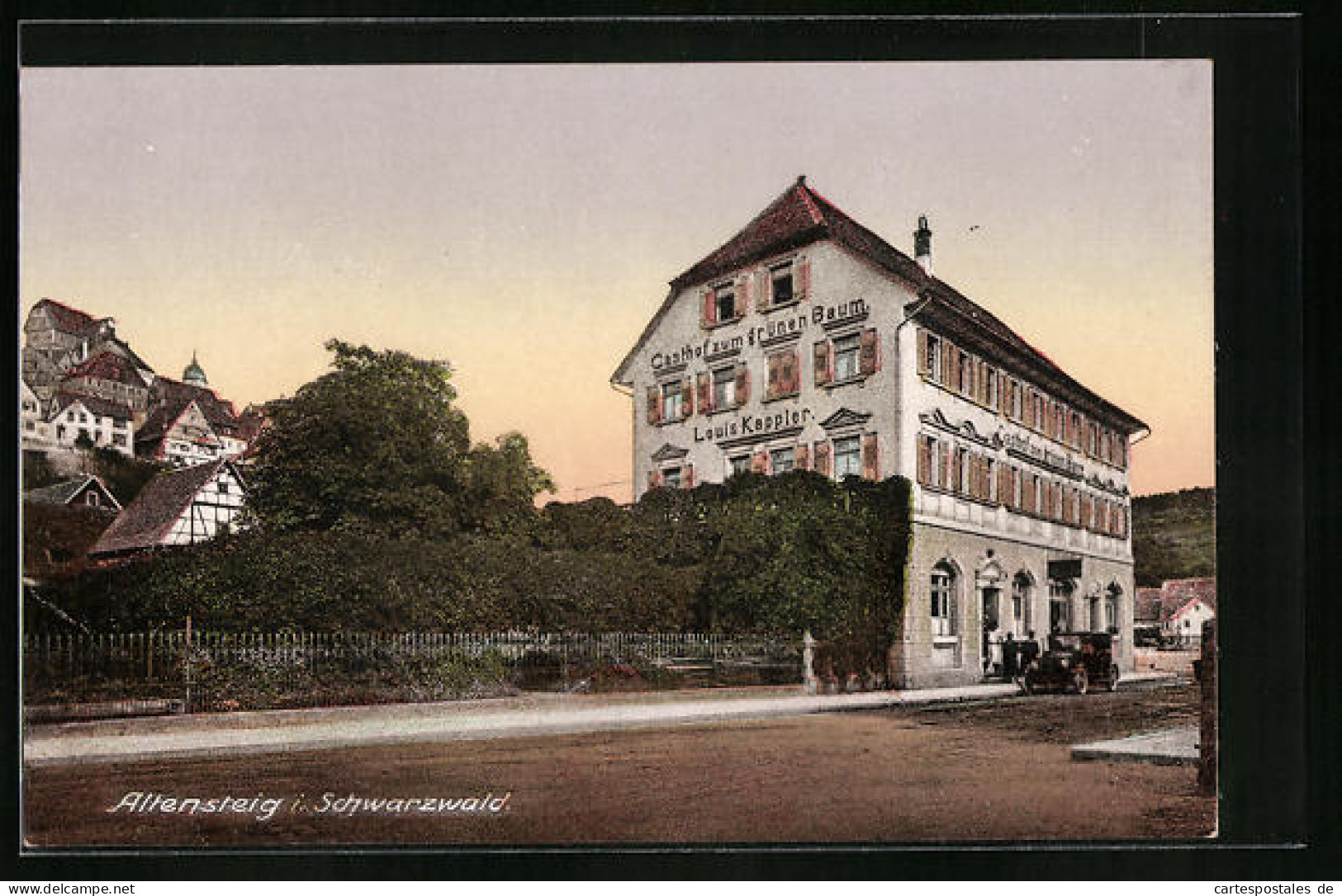 AK Altensteig I. Schwarzwald, Gasthof Zum Grünen Baum  - Altensteig