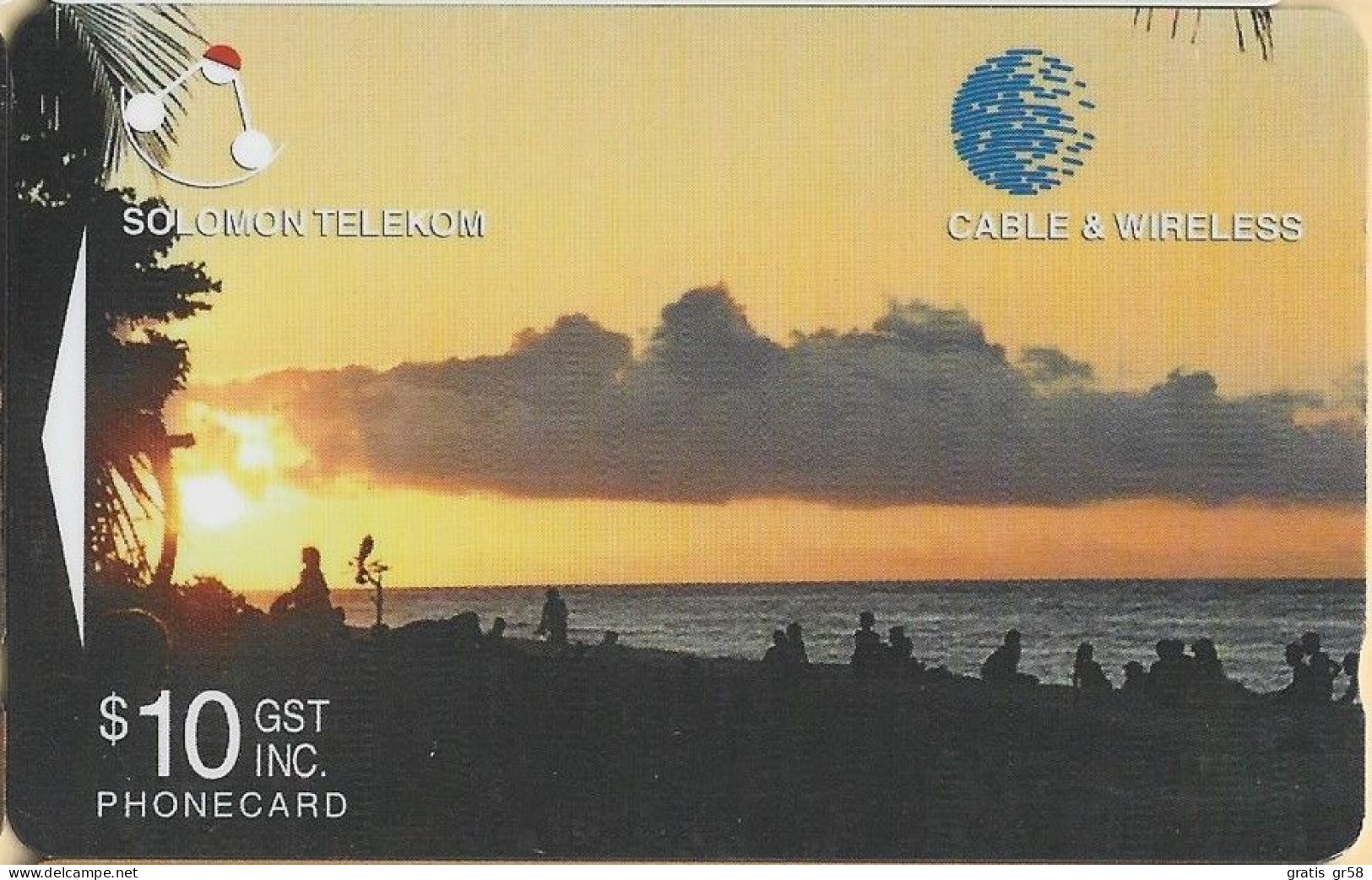 Solomon Island - SOL-21, GPT, Sunset At Tikopia, 10SI$, 1998, Used - Solomoneilanden