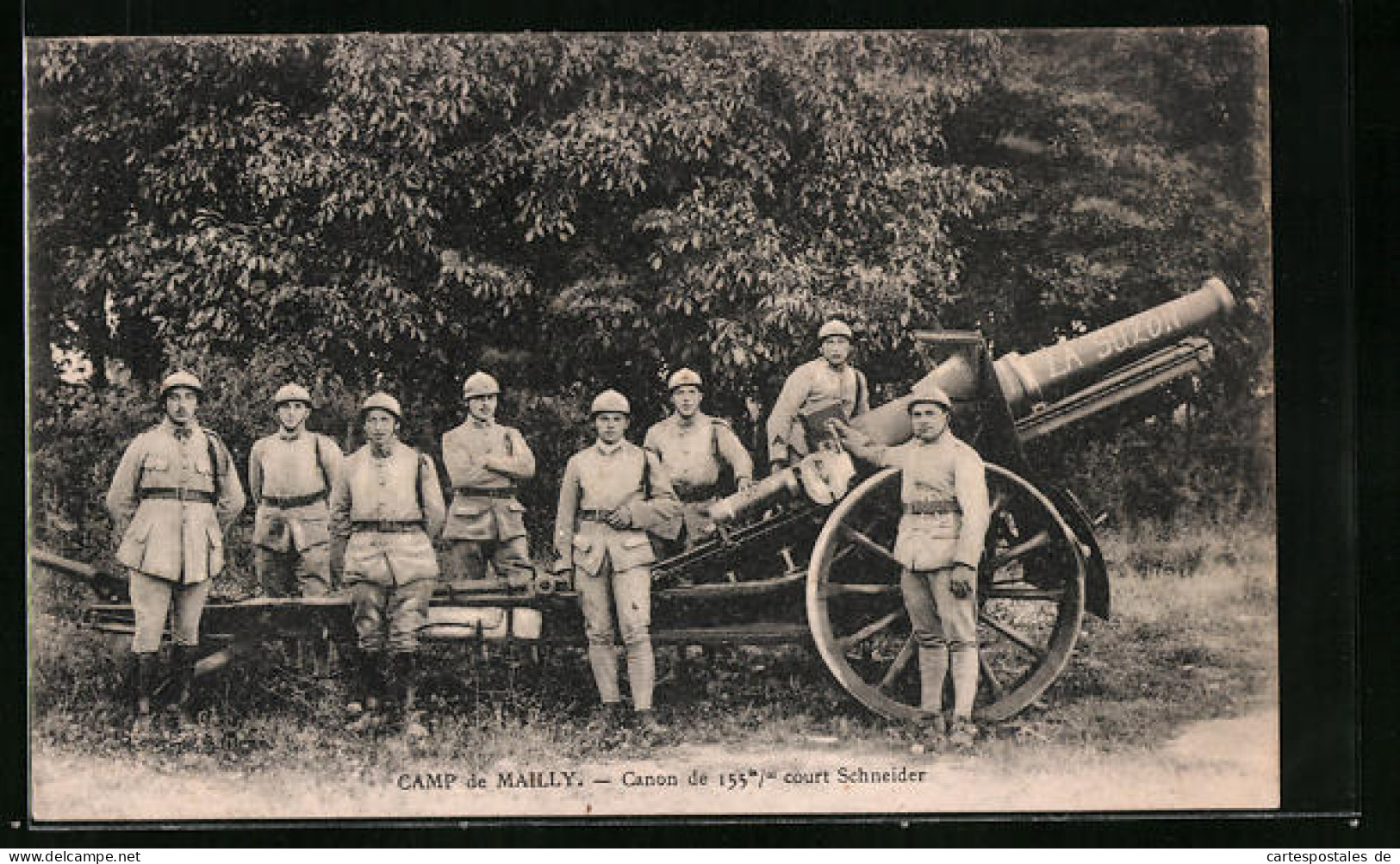 CPA Camp De Mailly, Canon De 155 M/m Court Schneider  - Mailly-le-Camp