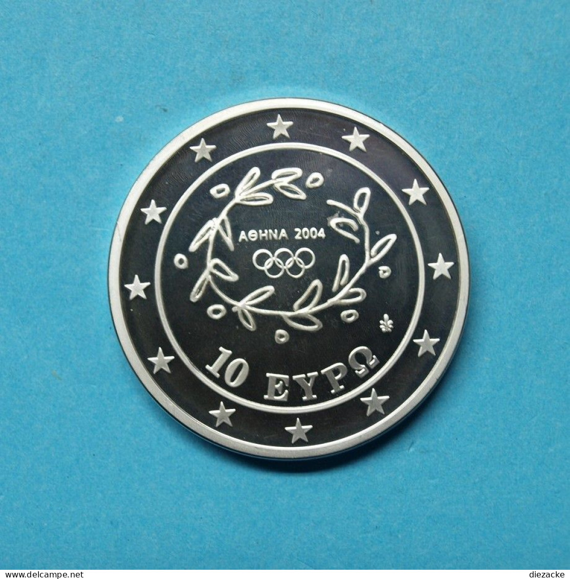 Griechenland 2004 10 Euro Olympiade Athen Weitsprung Silber PP (M4202 - Grèce