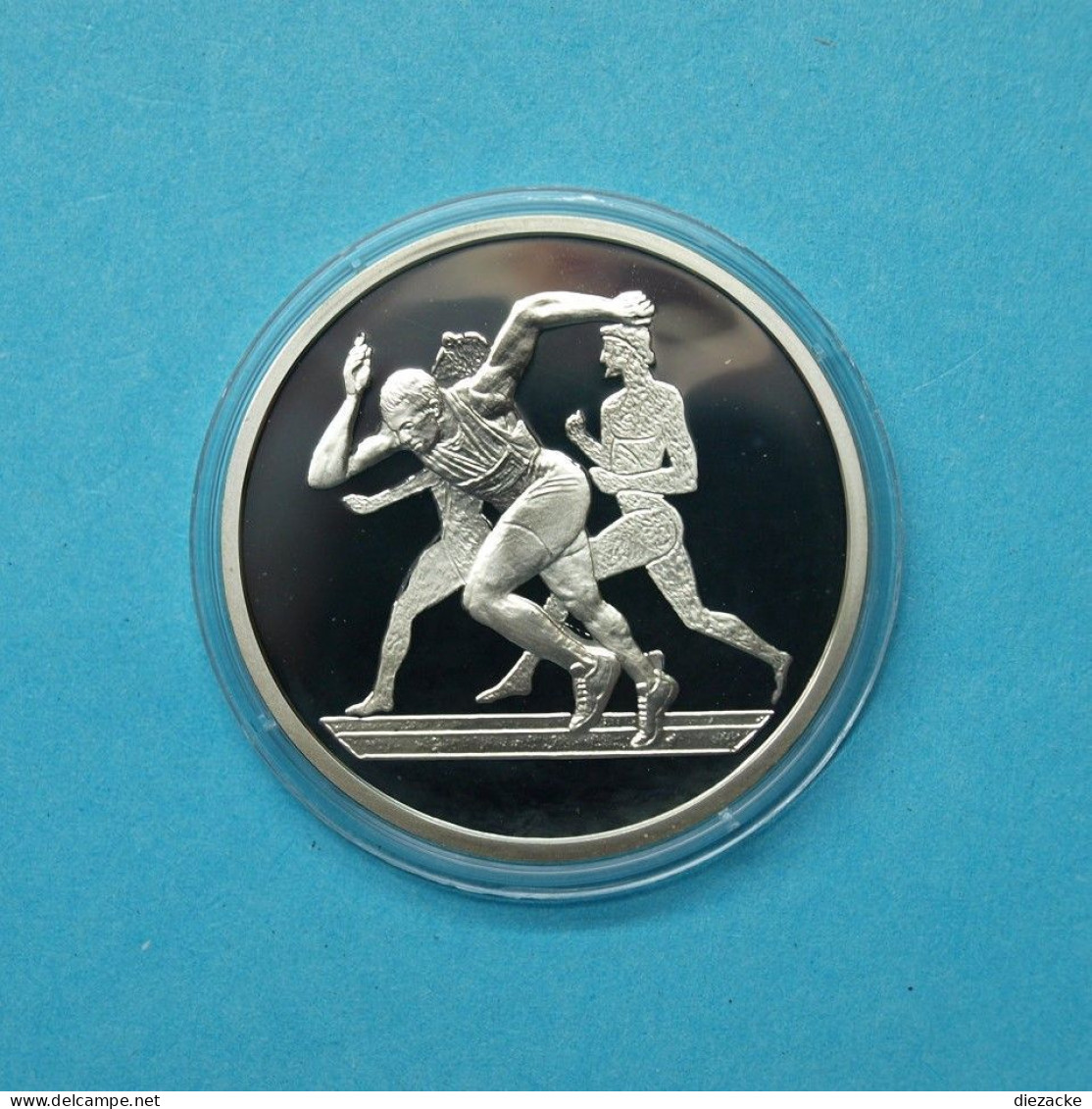 Griechenland 2004 10 Euro Olympiade Athen Sprint Silber PP (MD743 - Griekenland