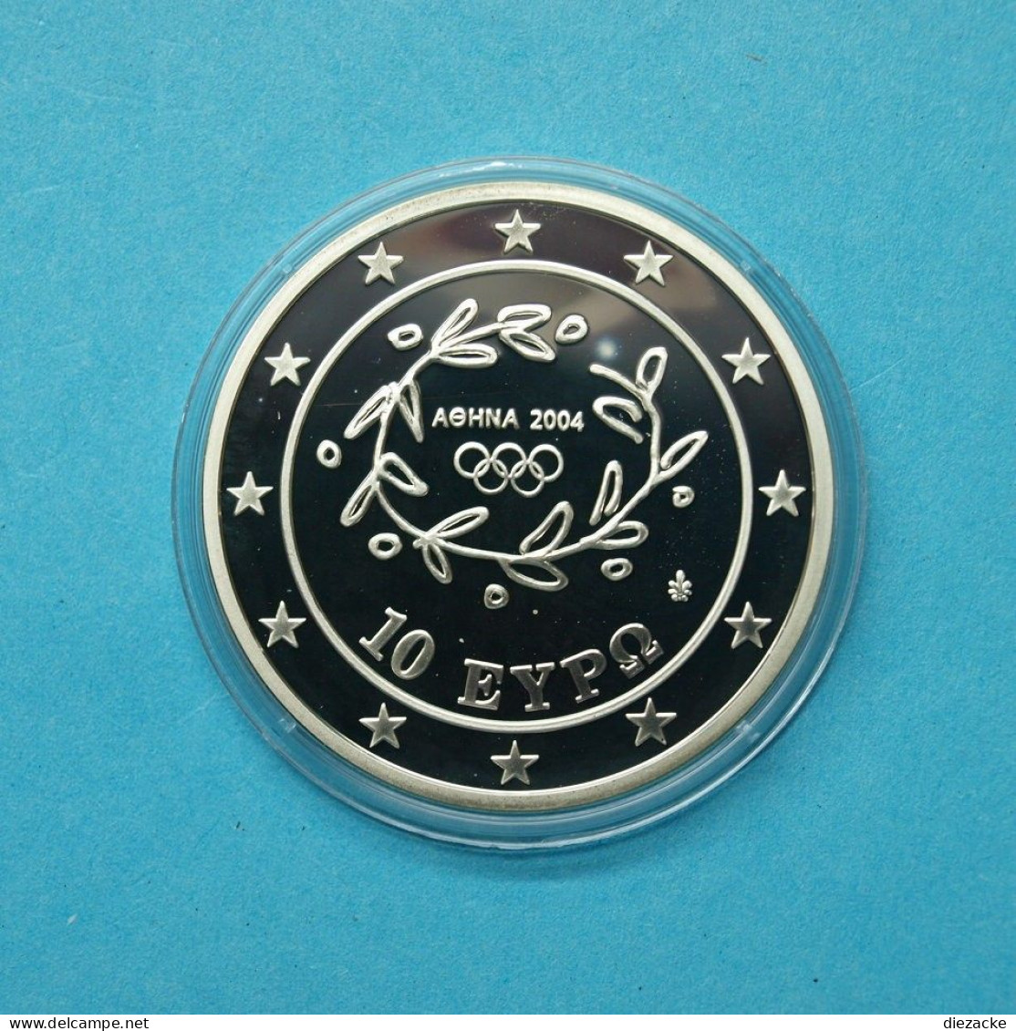 Griechenland 2004 10 Euro Olympiade Athen Sprint Silber PP (MD743 - Greece