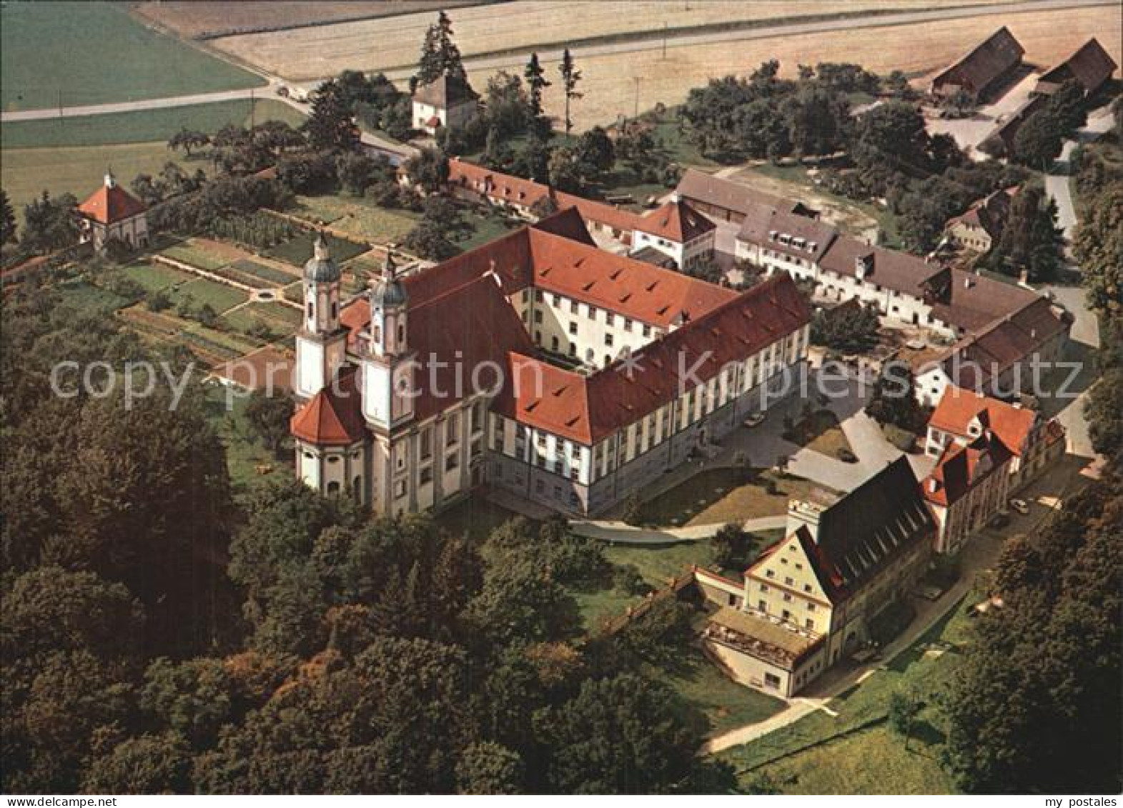 72610719 Allmannshofen Fliegeraufnahme Kloster Holzen Allmannshofen - Andere & Zonder Classificatie