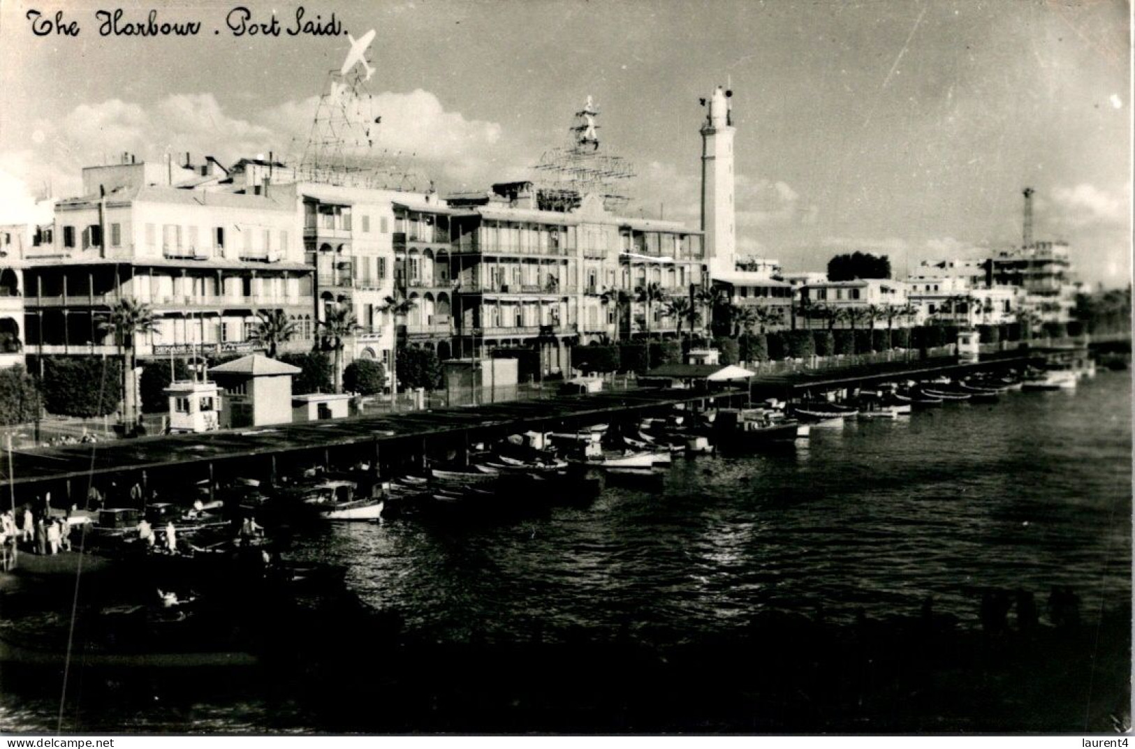 18-5-2024 (5 Z 28) Egypt (b/w Very Old) Port Saïd Harbour - Port-Saïd