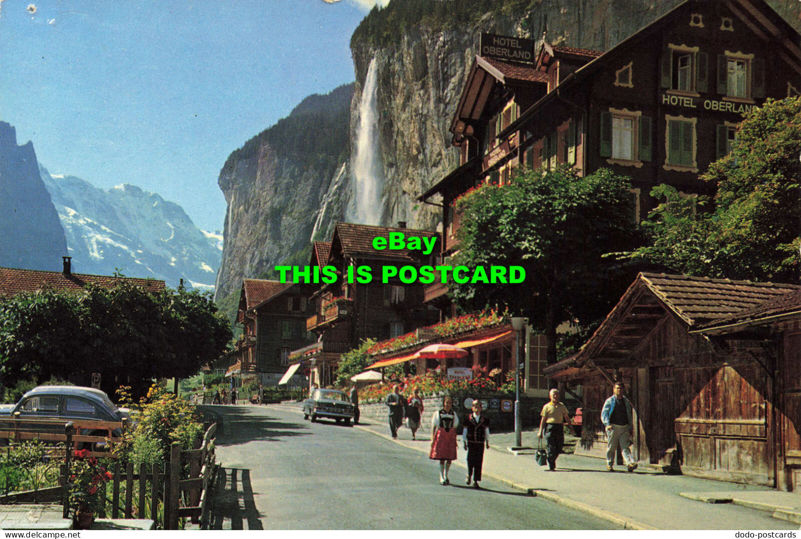 R584417 Lauterbrunnen. Dorfpartie Mit Staubbach. Grosshorn. E. Gyger - Welt