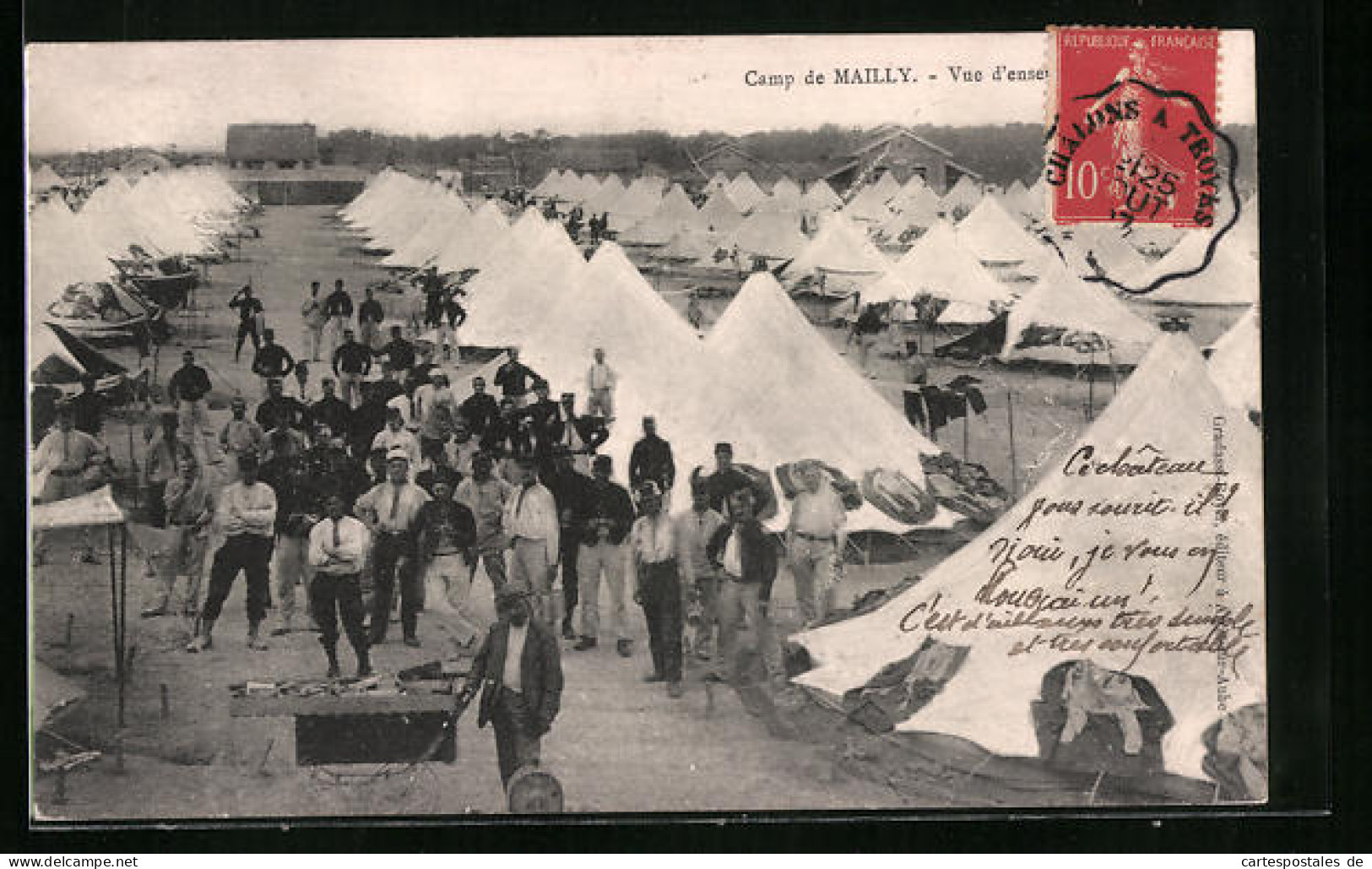 CPA Camp De Mailly, Blick In Das Zeltlager  - Mailly-le-Camp