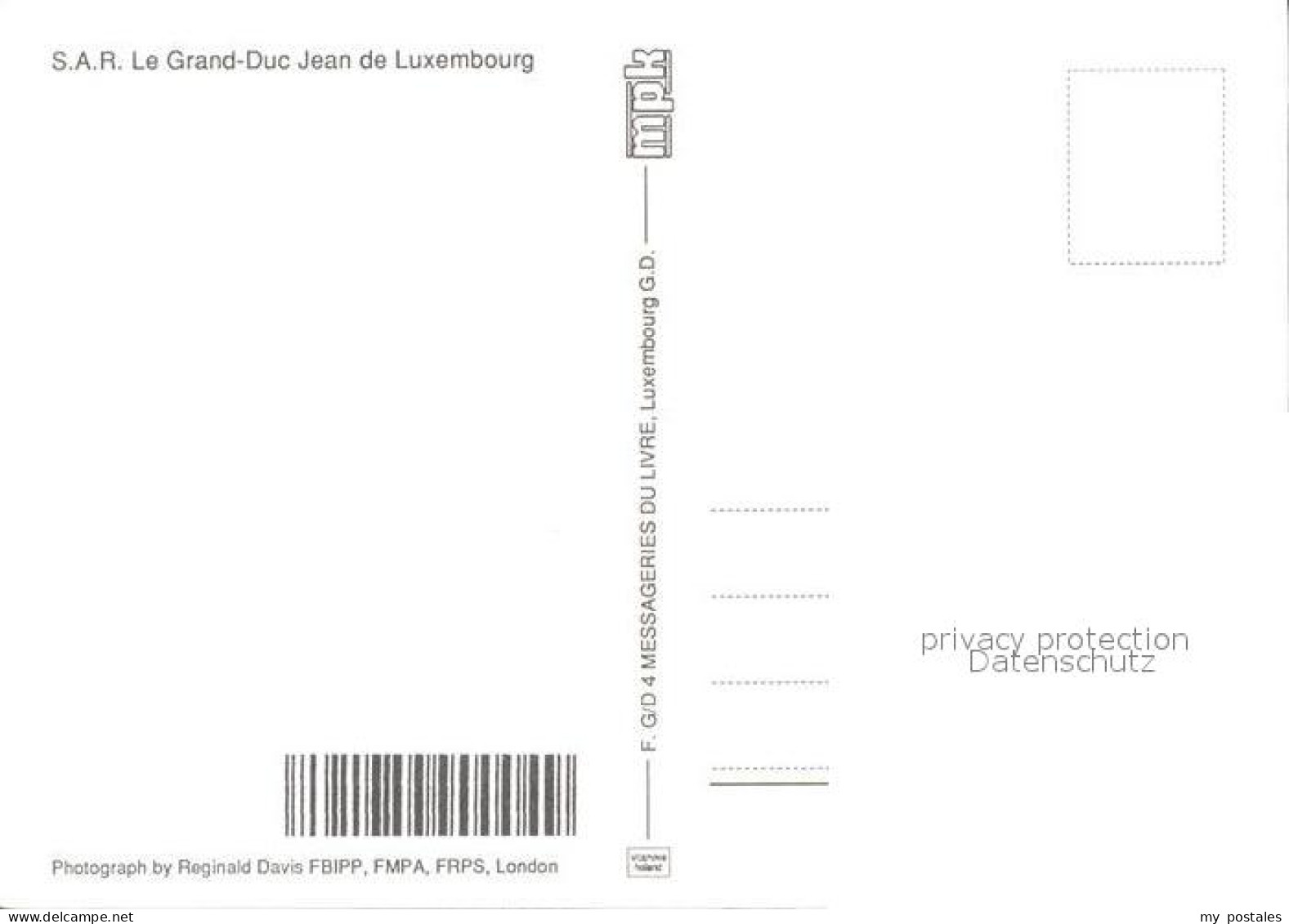 72610162 Adel_Luxembourg_Luxemburg Grand-Duc Jean De Luxembourg - Autres & Non Classés