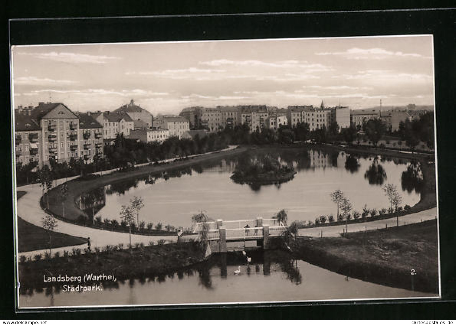 AK Landsberg /Warthe, Stadtpark Aus Der Vogelschau  - Sonstige & Ohne Zuordnung