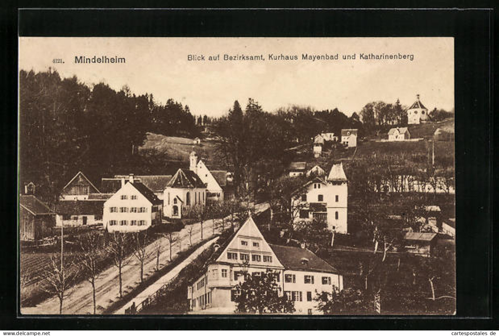 AK Mindelheim, Blick Auf Bezirksamt, Kuhaus Mayenbad Und Katharinenberg  - Mindelheim
