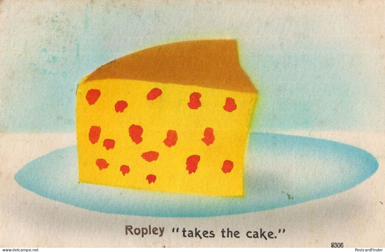 Ropley Winchester Takes The Cake Antique Food Comic Postcard - Humour