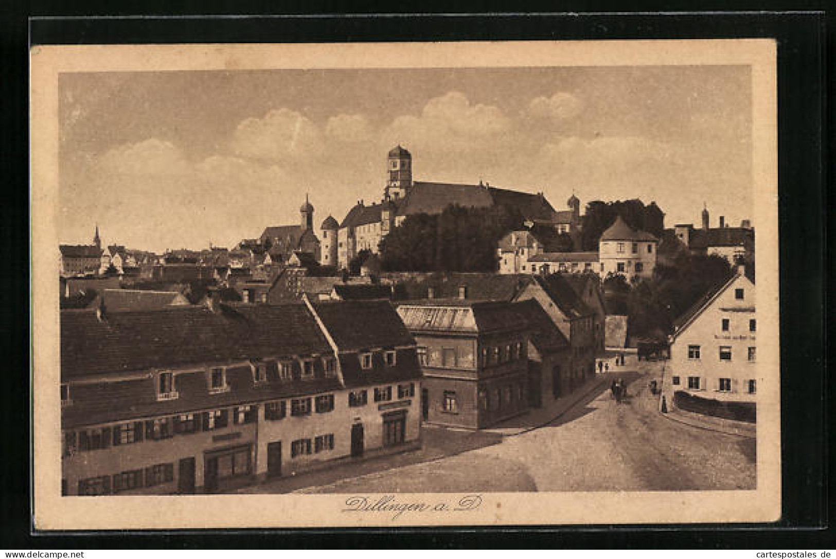 AK Dillingen A. D., Ortspartie Mit Schloss  - Dillingen