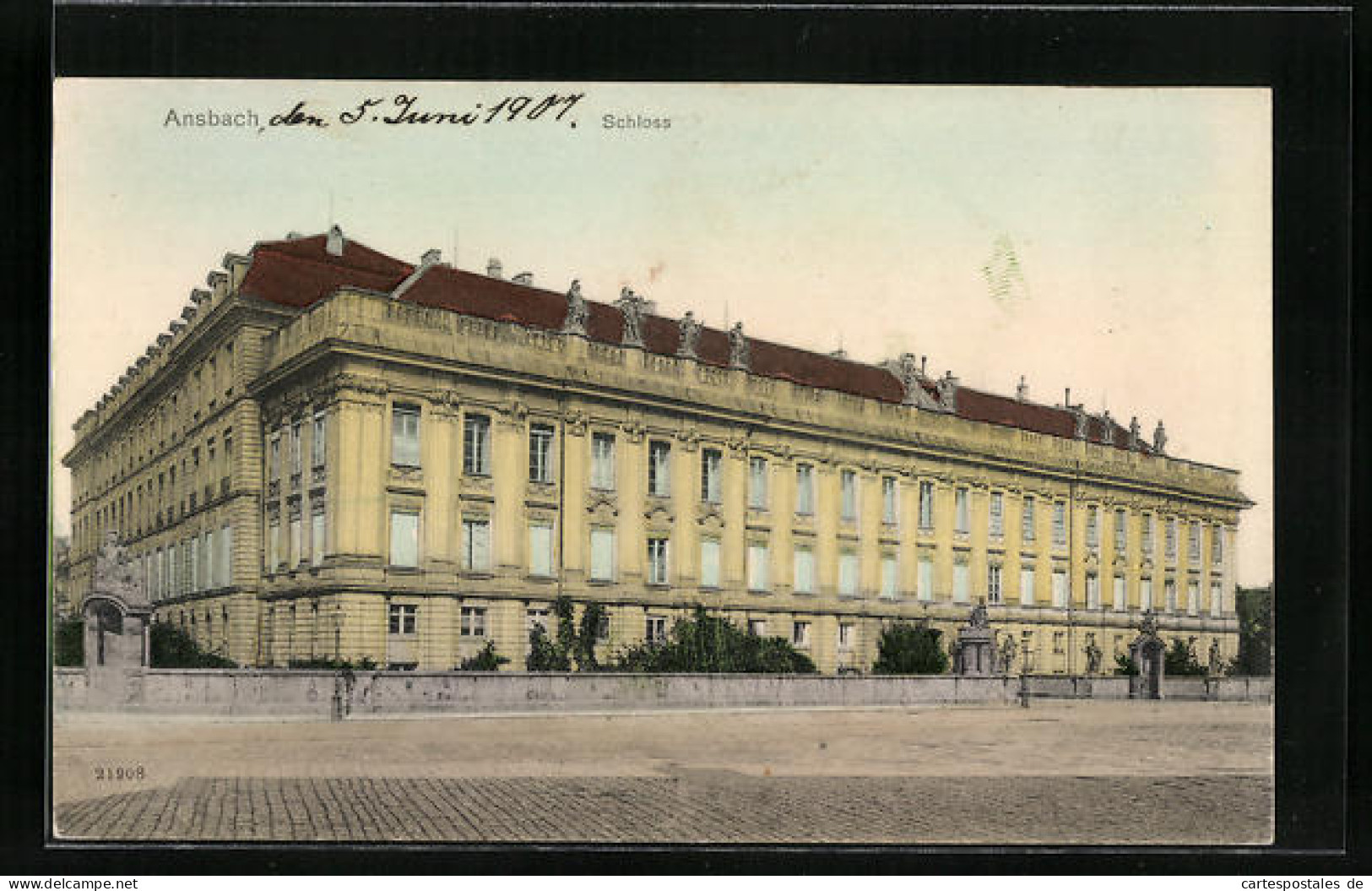 AK Ansbach, Schloss Mit Vorplatz  - Ansbach