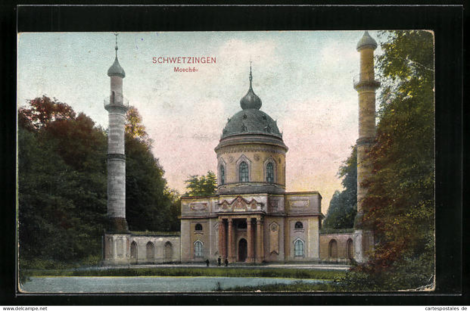 AK Schwetzingen, Moschee Mit Teich Und Bäumen  - Schwetzingen