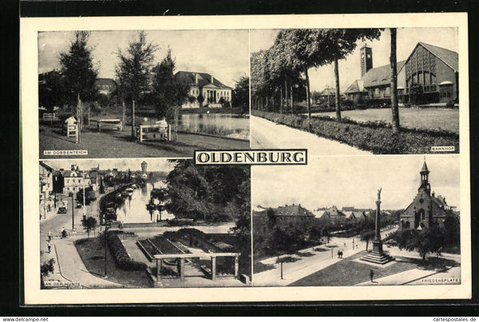 AK Oldenburg, Bahnhof, Friedensplatz, An Der Hunte  - Oldenburg