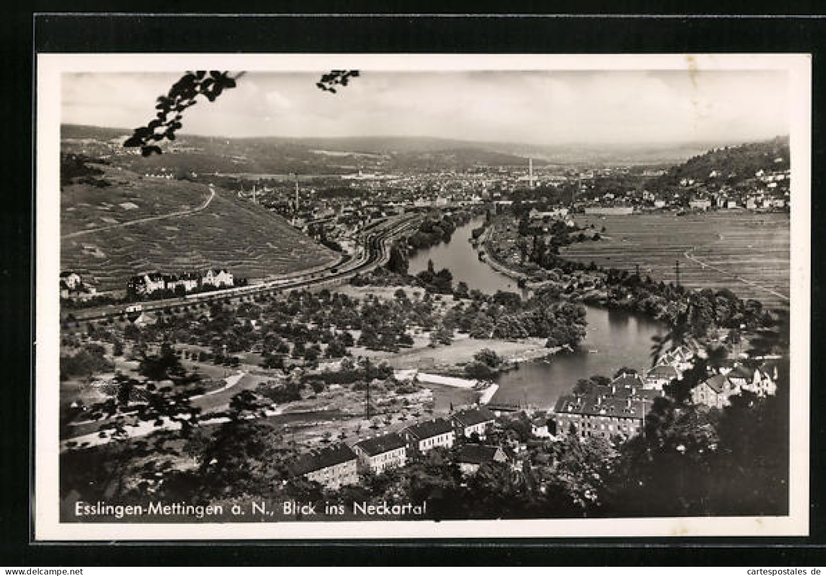 AK Esslingen-Mettingen A. N., Blick Ins Neckartal  - Esslingen