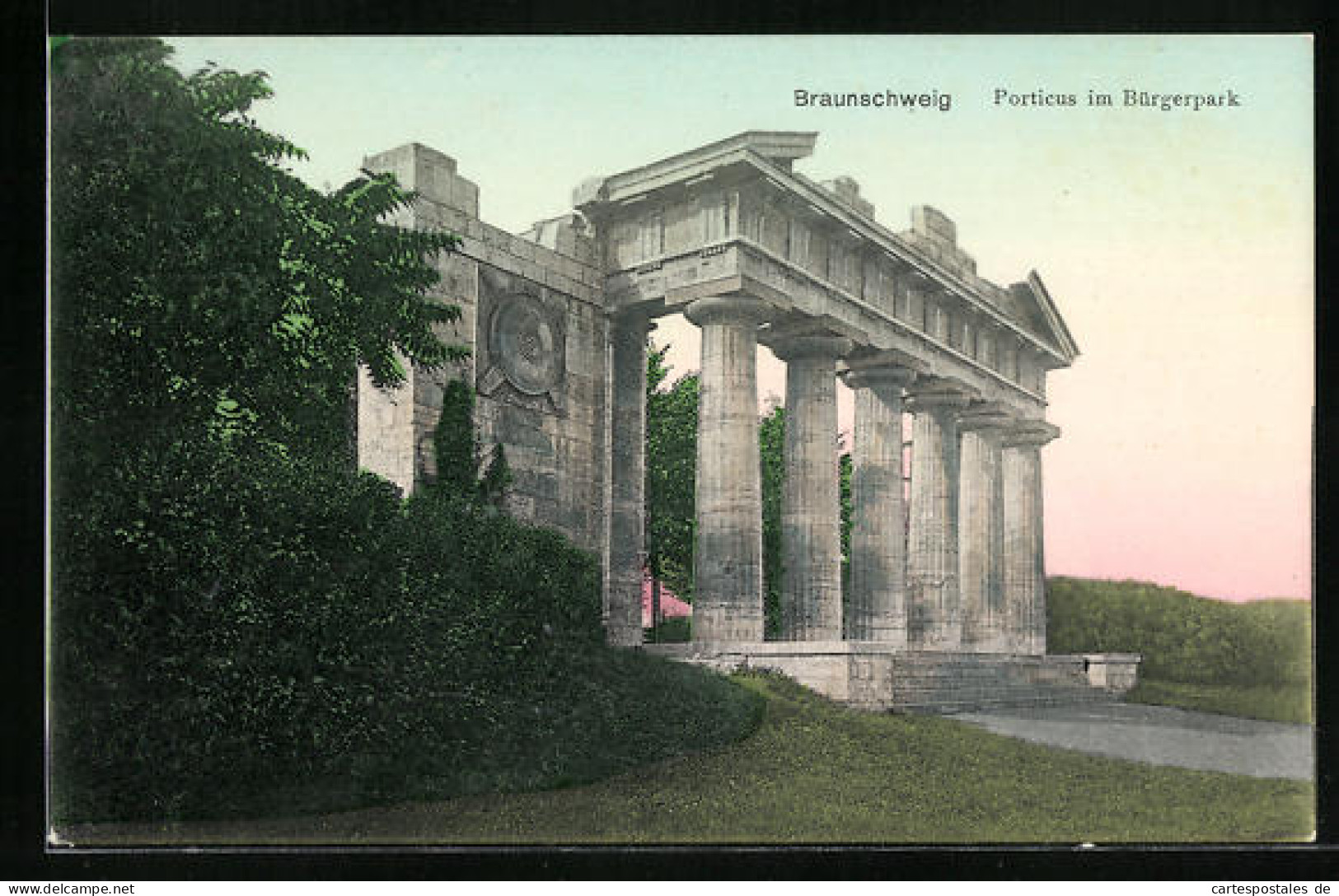 AK Braunschweig, Porticus Im Bürgerpark  - Braunschweig