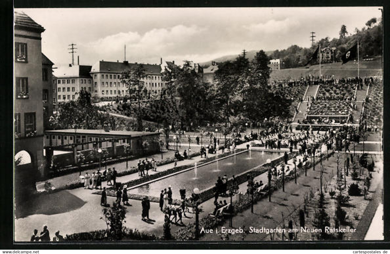 AK Aue /Erzgeb., Stadtgarten Am Neuen Ratskeller  - Autres & Non Classés