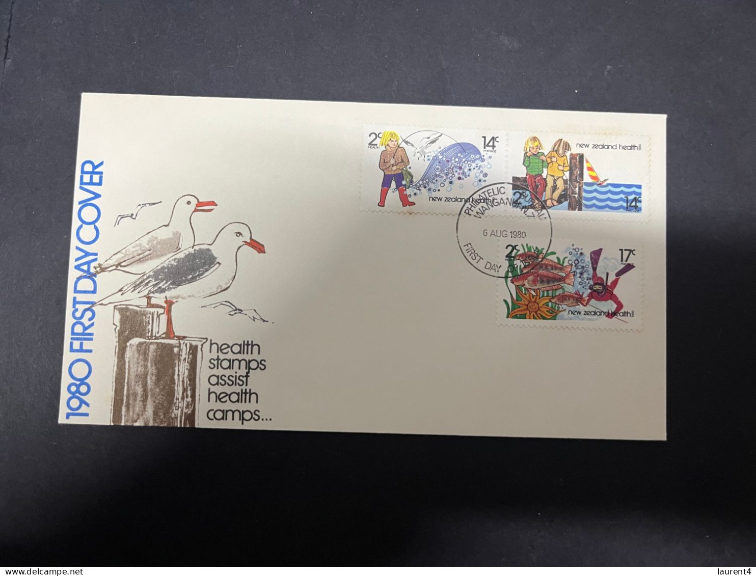 18-5-2024 (5 Z 29) New Zealand FDC - 1980 -  Health Camp (fishing) - FDC