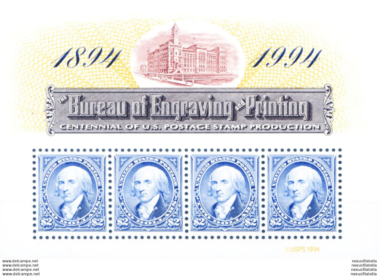 "Bureau Of Engraving And Printing" 1994. - Blocks & Kleinbögen