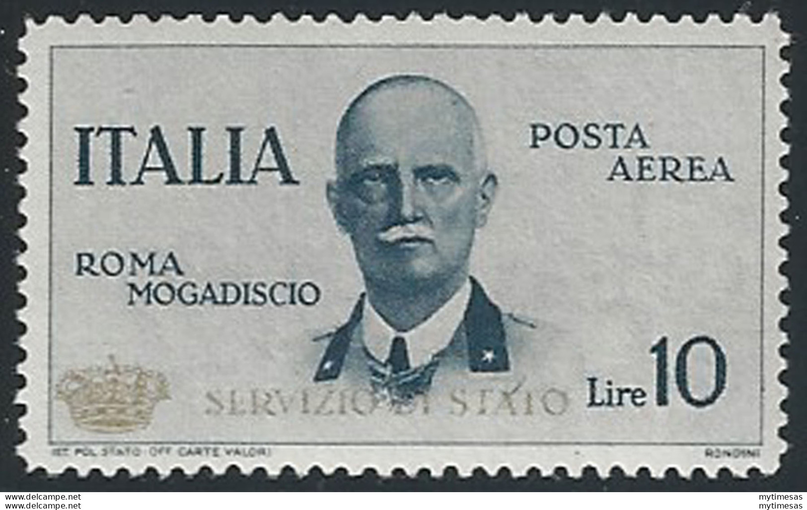 1934 Italia Servizio Aereo Coroncina Lire 10 MNH Sassone N. 2 - Other & Unclassified