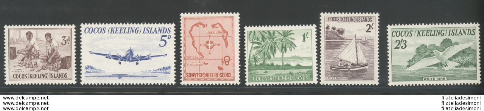 1963 COCOS - Yvert Et Tellier N. 1-6 - Serie Ordinaria - MNH** - Other & Unclassified