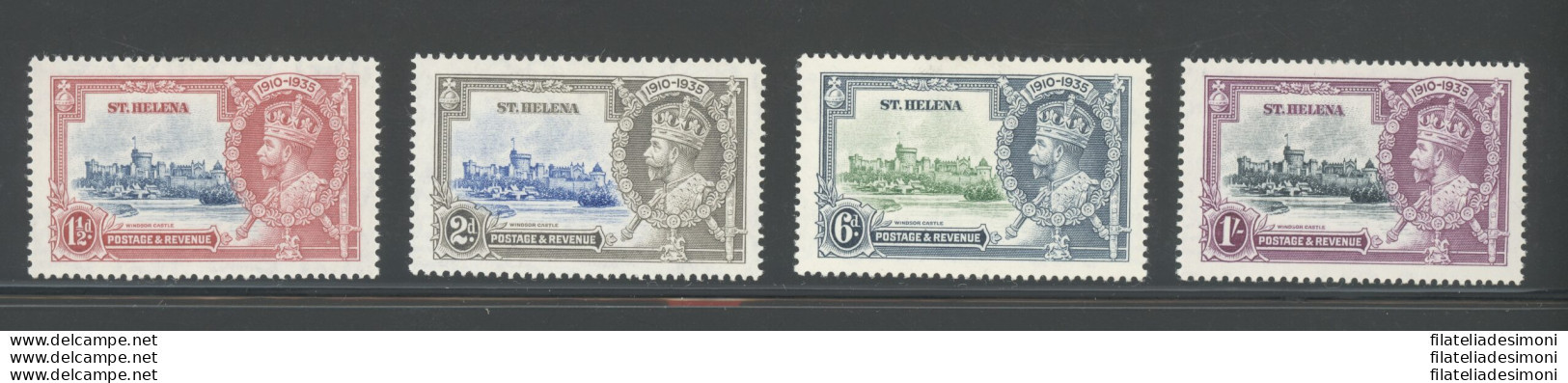 1935 St. Helena, Stanley Gibbons N. 124-27 - Silver Jubilee - MH* - Autres & Non Classés