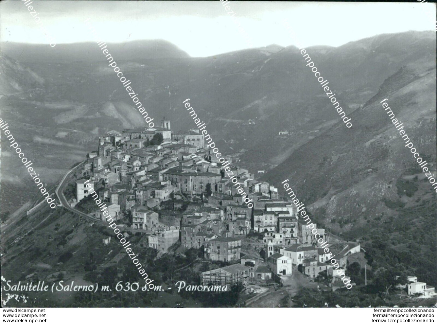 Bi501 Cartolina Salvitelle Panorama Provincia Di Salerno - Salerno