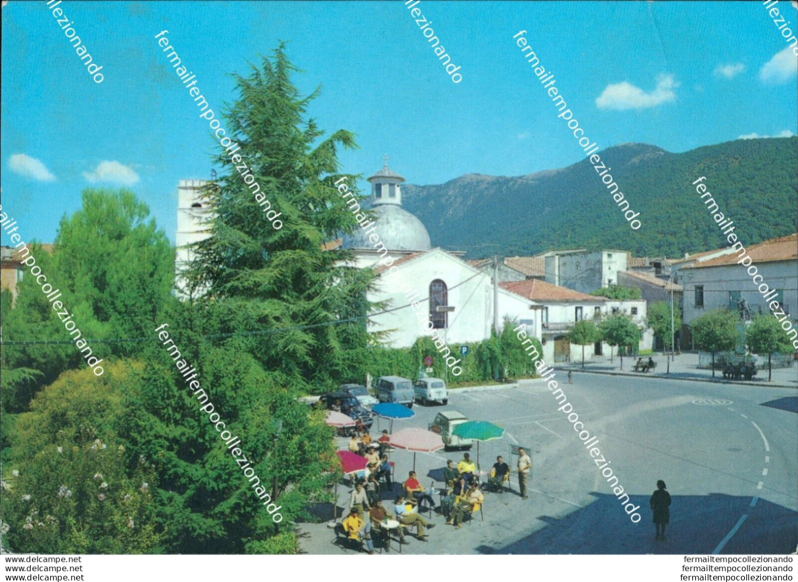 Bi523 Cartolina Acerno Piazza E Villa Comunale Provincia Di Salerno - Salerno