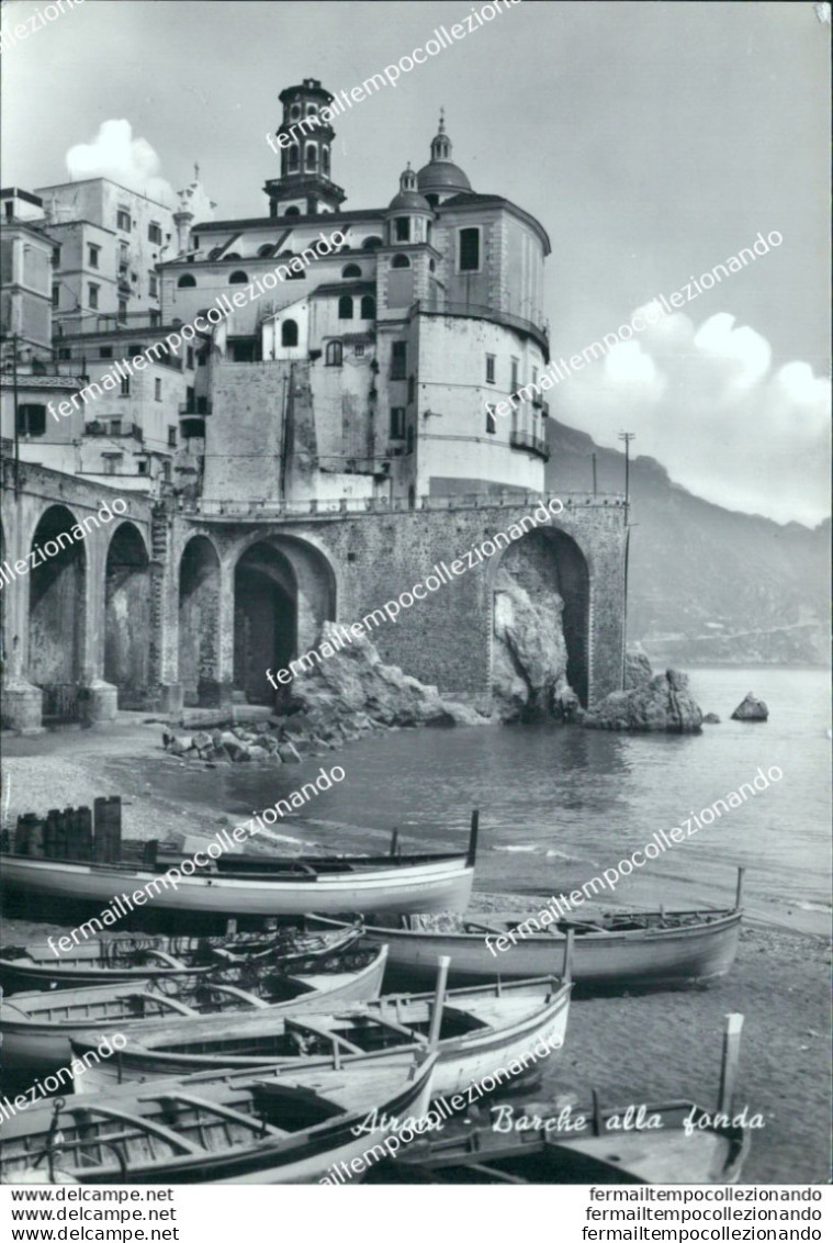 Bi508 Cartolina Atrani Barche Alla Fonda Provincia Di Salerno - Salerno