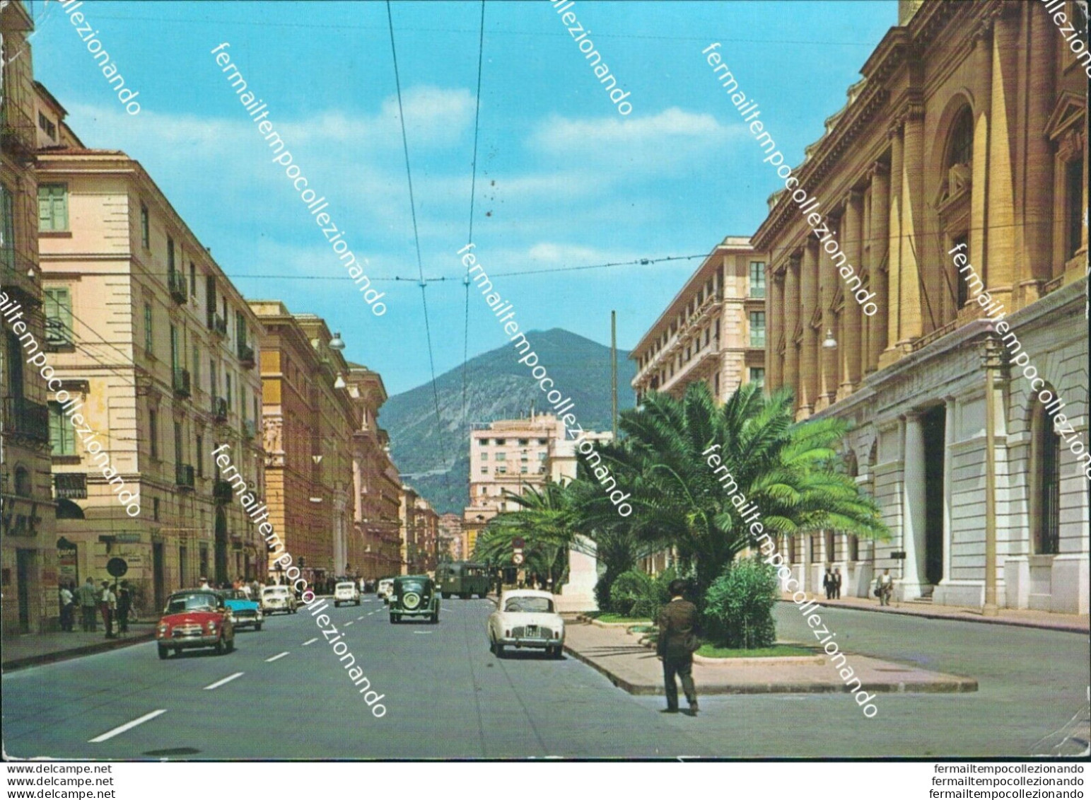 Bi552 Cartolina Salerno Citta' Corso Garibaldi - Salerno