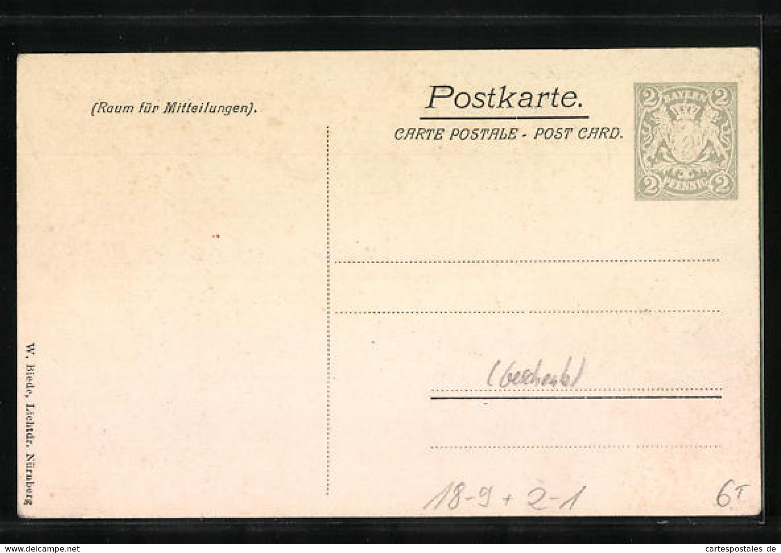 Künstler-AK Nürnberg, 18. Deutscher Philatelistentag 1906, Briefmarken, Wappen, Ganzsache Bayern  - Timbres (représentations)