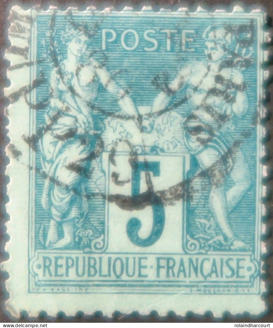 X1249 - FRANCE - SAGE TYPE II N°75f Vert Sur Verdâtre - CàD Des Imprimés PARIS PP29 De 1880 - 1876-1898 Sage (Type II)