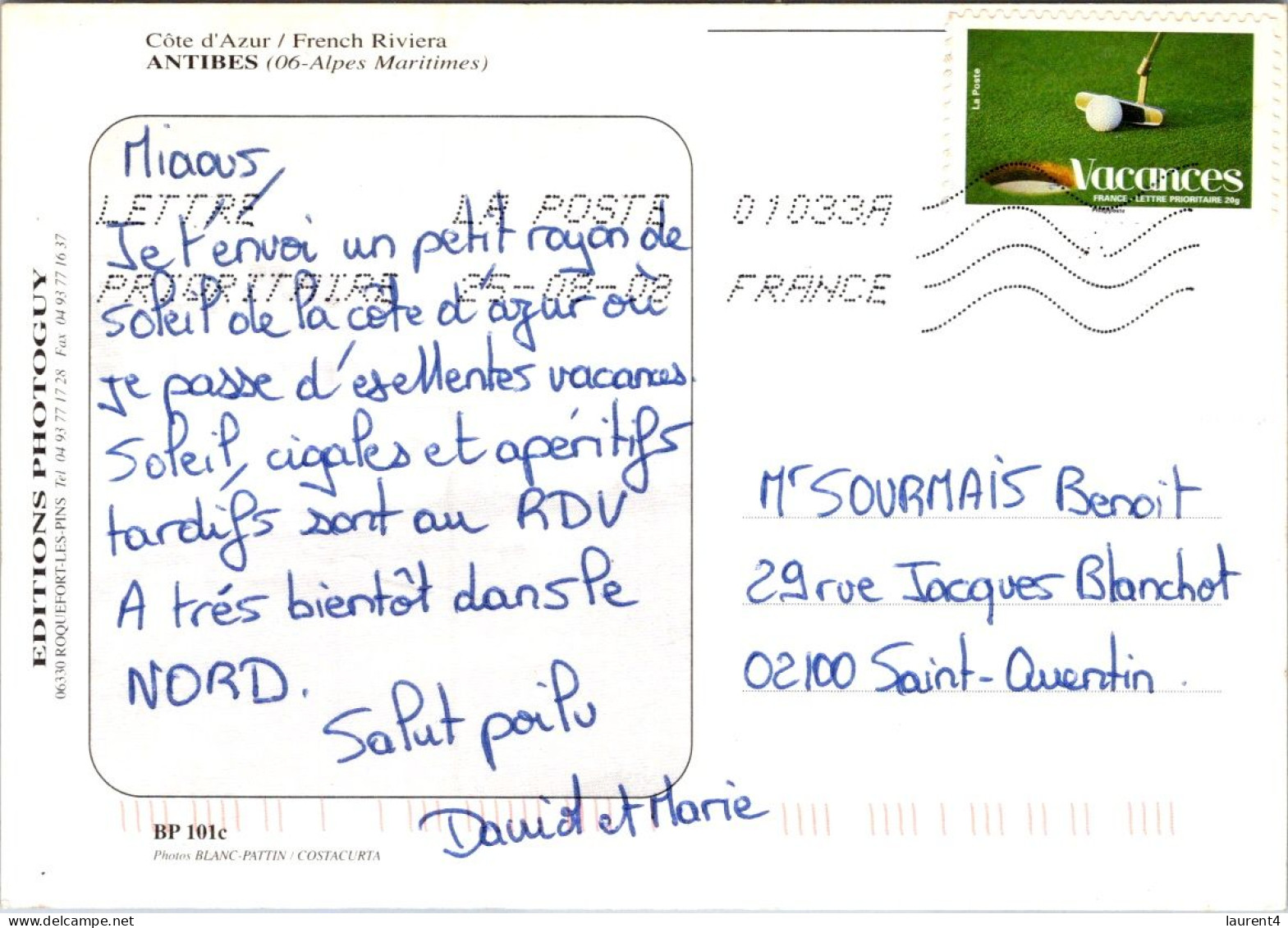 18-5-2024 (5 Z 26) France - Antibes (golf Stamp) - Vallauris
