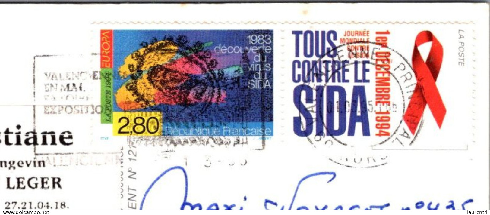 18-5-2024 (5 Z 26) France - Antibes (SIDA Special EUROPA With Label Stamp) - Sonstige & Ohne Zuordnung