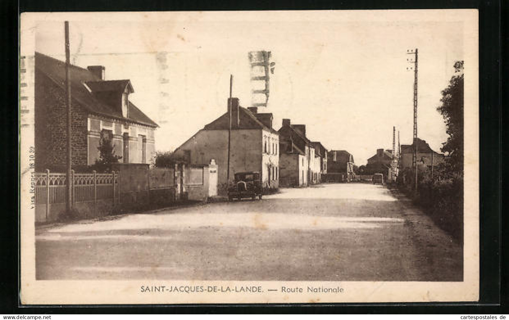 CPA Saint-Jacques-de-la-Lande, Route Nationale  - Sonstige & Ohne Zuordnung