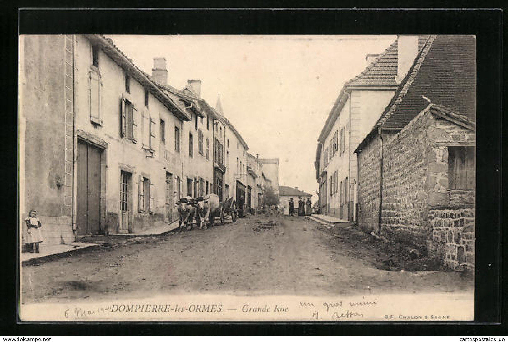 CPA Dompierre-les-Ormes, Grande Rue  - Autres & Non Classés