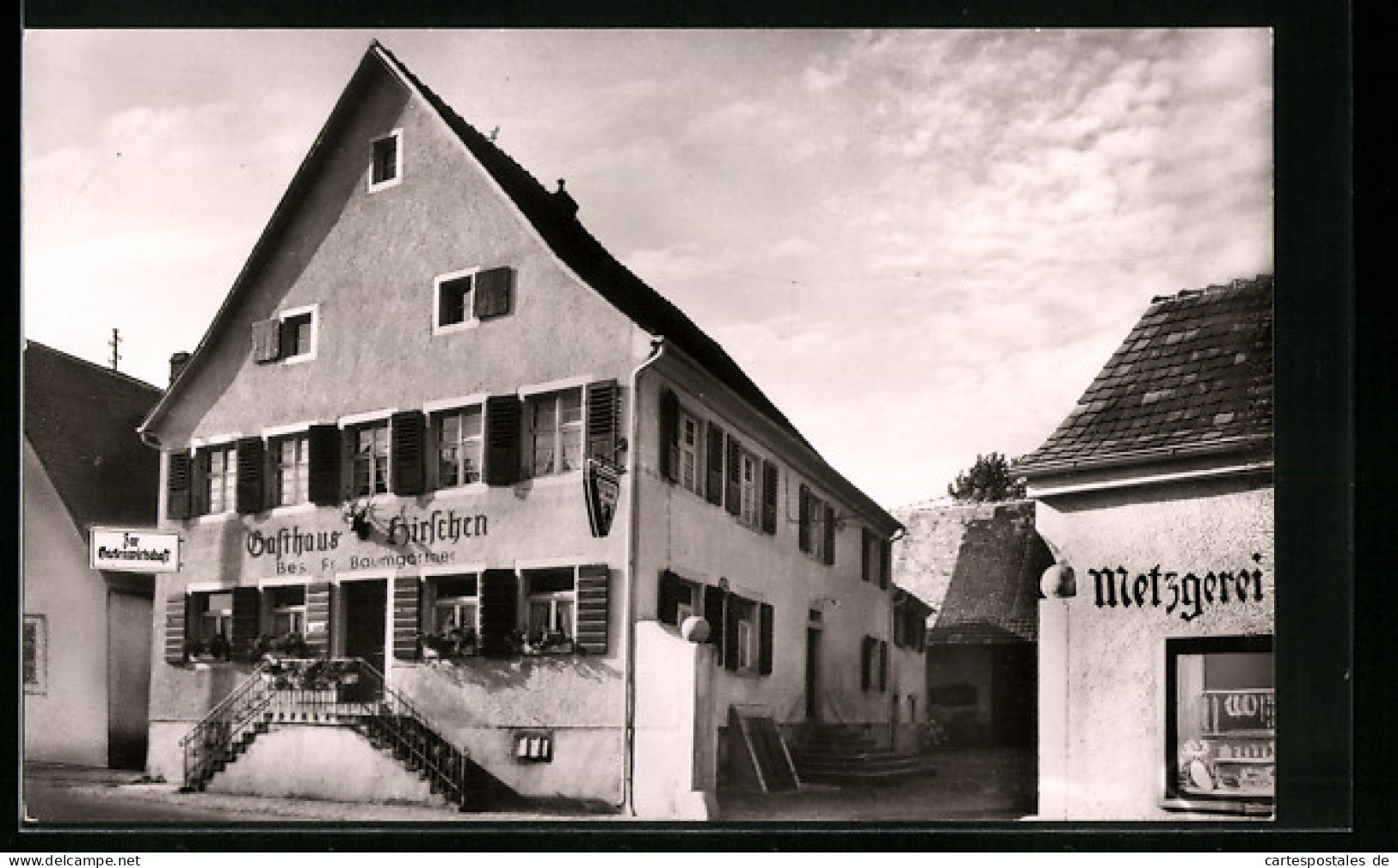AK Lehen-Freiburg /Brsg., Gasthaus Und Metzgerei Hirschen  - Freiburg I. Br.