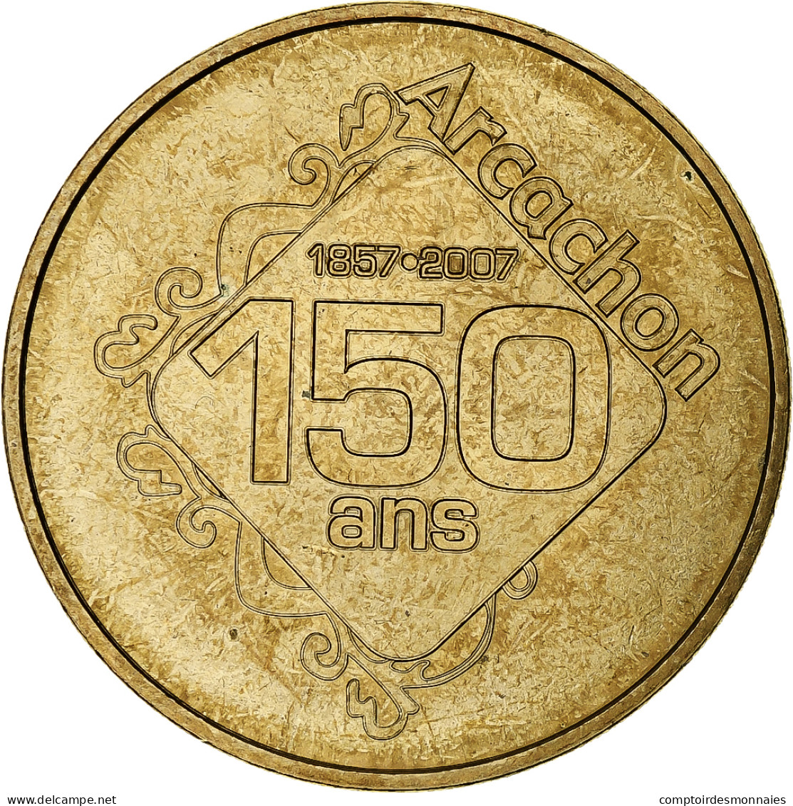 France, Jeton Touristique, 150 Ans, Arcachon, 2007, MDP, Or Nordique, SUP - Autres & Non Classés