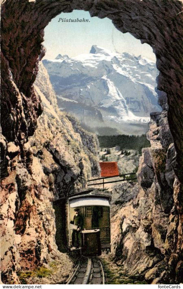 13919889 Pilatusbahn_NW Tunnel Mit Blick Auf Den Titlis - Sonstige & Ohne Zuordnung