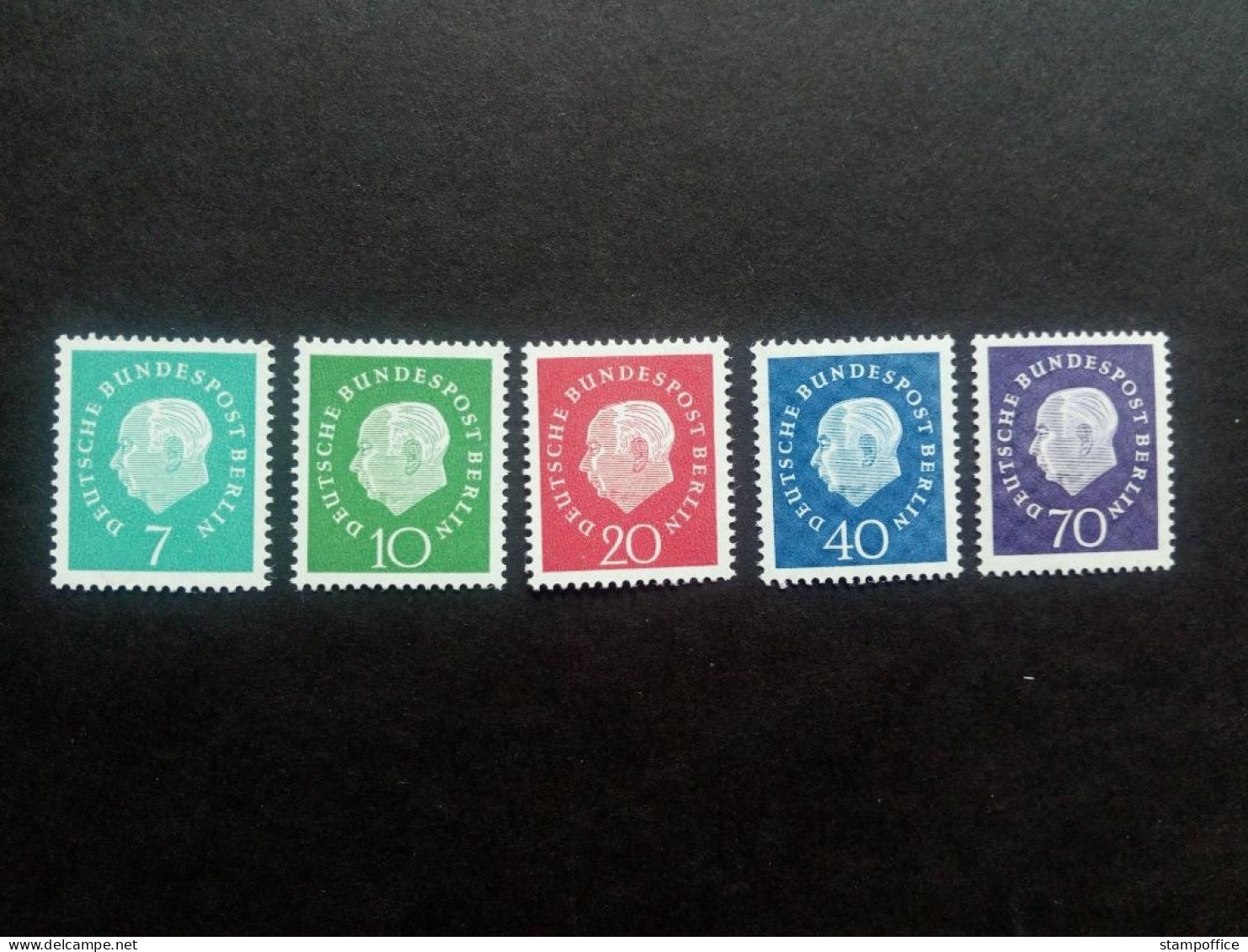 BERLIN MI-NR. 182-186 POSTFRISCH(MINT) BUNDESPRÄSIDENT THEODOER HEUSS 1959 - Unused Stamps