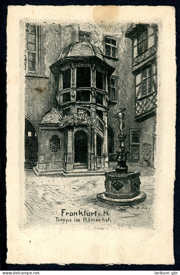 AK Frankfurt/ Main Radierung Treppe Im Römerhof 1919 Gebraucht #HK057 - Otros & Sin Clasificación