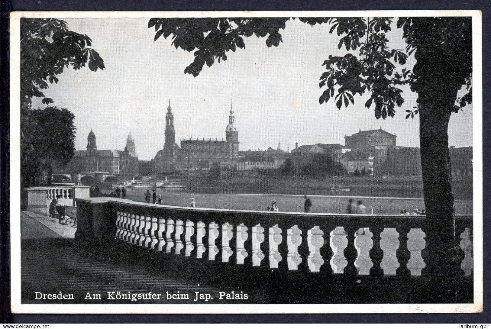 AK Dresden Am Königsufer Mit Blick Auf Kath. Hofkirche Um 1920 Ungebraucht #IN784 - Other & Unclassified