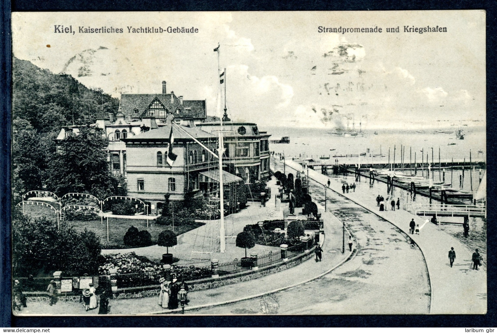 AK Kiel Strandpromenade Und Kriegshafen, Yachtclub 1920 Gebraucht #HK035 - Other & Unclassified