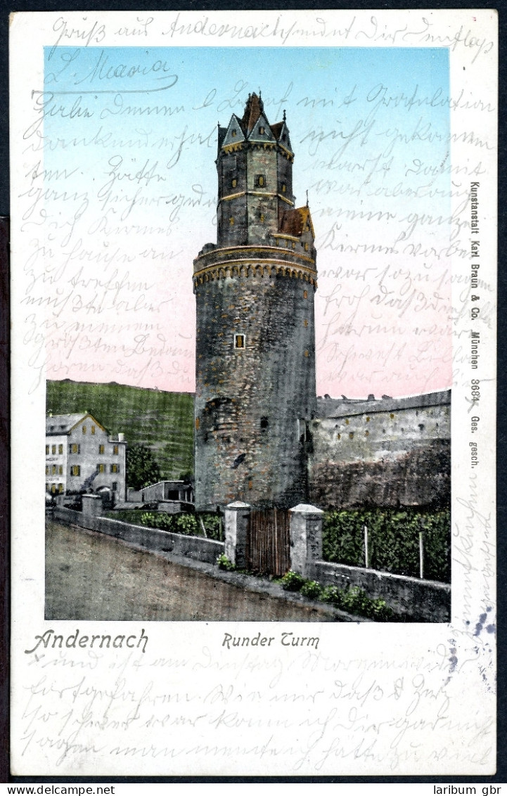 AK Andernach Am Rhein Runder Turm 1901 Gebraucht #HU234 - Andere & Zonder Classificatie