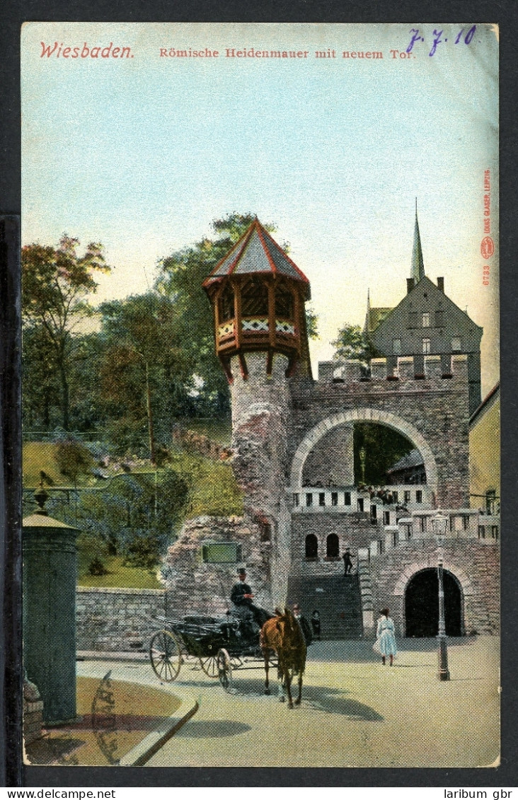 AK Wiesbaden Römische Heidenmauer 1910 Gebraucht #HO510 - Otros & Sin Clasificación