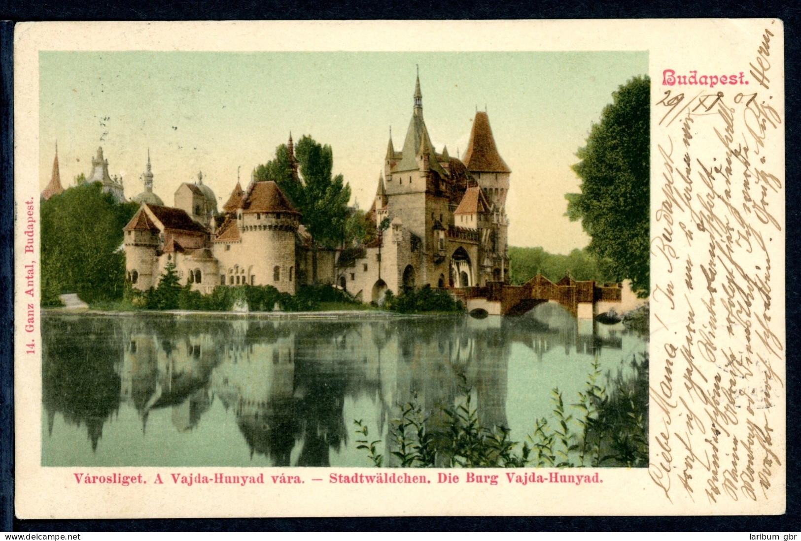 AK Budapest, Ungarn Burg Vajda-Hunyad Im Stadtwäldchen 1901 Gebraucht #HU263 - Hongrie
